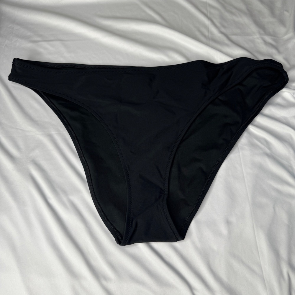 Aerie Womens Black Cheeky Bikini Bottom Swimwear Size XXL 075-1754-1369 NWT Snag